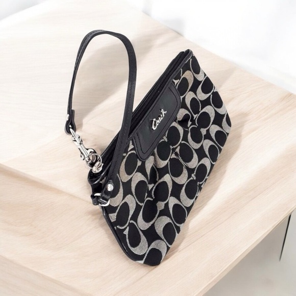 Chic Coach Black and Gray Clutch Wristlet - Picture 4 of 5